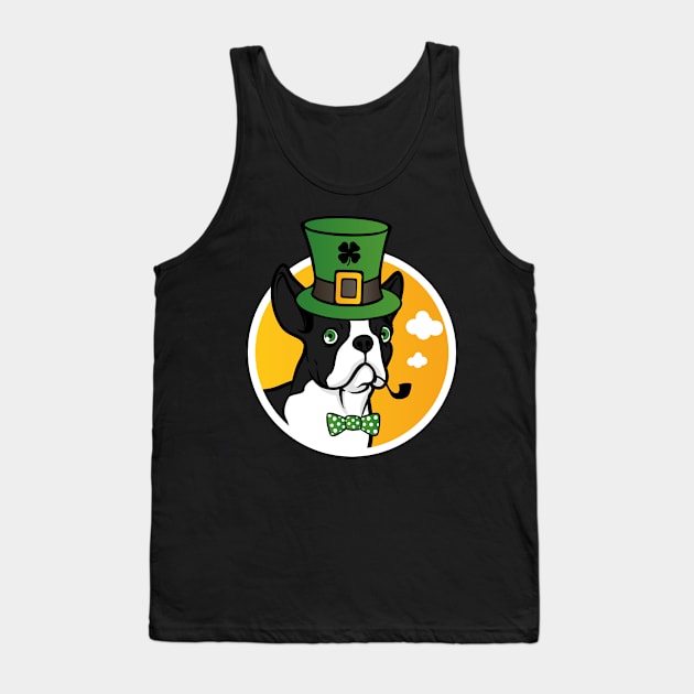 Leprechaun Boston Terrier Funny St. Patrick's Day Tank Top by trendingoriginals